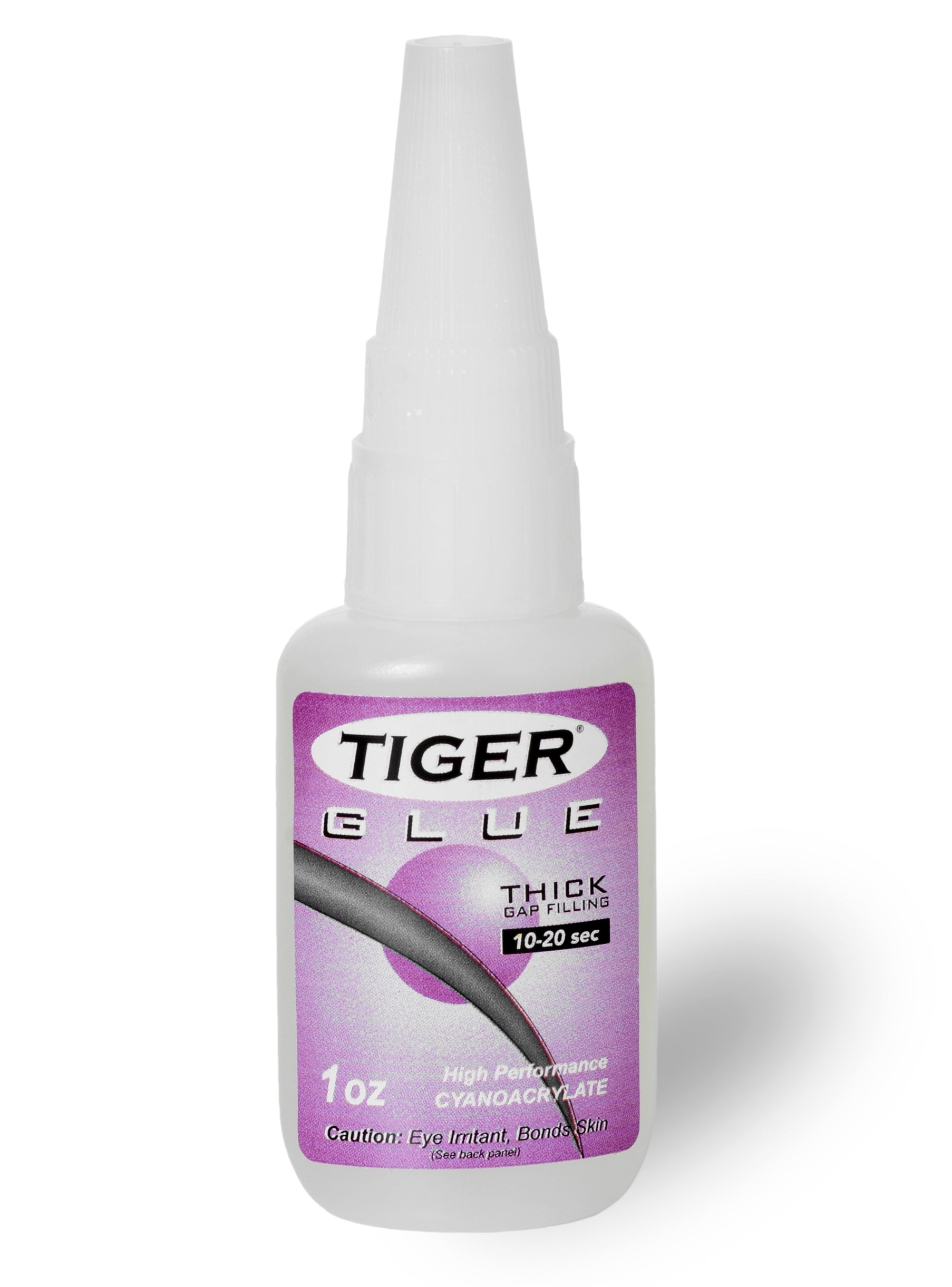TIGER Glue for Billiard Pool Cue Tips 1 oz Thick Gap Filling 1020 sec