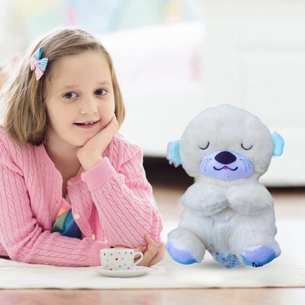 Juguete Musical de peluche que canta, nutria, juguete Musical iluminado que brilla en la oscuridad, calma el juguete brillante, calma las emociones de los niños, nutria, lindo juguete