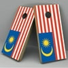Malaysia Flag Cornhole Board Vinyl Decal Wrap