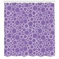 thumbnail image 3 of Ambesonne Mauve Shower Curtain, Abstract Fractal Circles, 69"Wx84"L, Violet White, 3 of 3