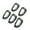 Black, variant on 5Pcs Quick Releases Carabiner Clip Outdoor Secure Keychain Climbing Hook Set