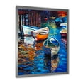 thumbnail image 2 of Boats During Warm Sunset Resting On The Water X 24 in x 32 in Framed Painting Canvas Art Print, by Designart, 2 of 4