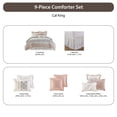 thumbnail image 6 of Madison Park Cal King Comforter Set with Lace, Taping Pintucked, Blush, 9-Piece, 6 of 8