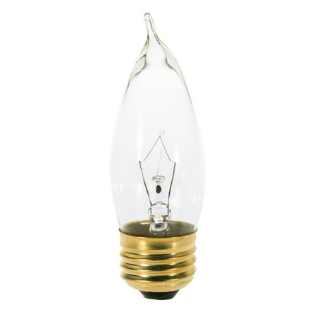 Satco 25 Watt CA10 Incandescent - Clear - 1500 Average rated hours - 210 Lumens