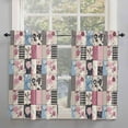 thumbnail image 2 of Pink Blue Spring Floral Kitchen Curtains 54 Inch Length, Farmhouse Curtains & Drapes, Vintage Botanical Flower Rod Pocket Window Curtains for Living Room/Bedroom, 42" x 54", 2 Panels, 2 of 5