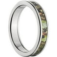 thumbnail image 3 of 4mm Half-Round Titanium Ring with a Mossy Oak Obsession Camo Inlay, 3 of 3