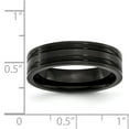 thumbnail image 6 of Chisel Titanium Brushed and Polished Black IP-plated 6mm Grooved Band, 6 of 7