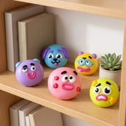 Squishy Dog Face Toys - 5 Assorted Cute Expressions, Moldable Face Smushers Dog Face Swap Squeeze(Random one)