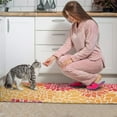 thumbnail image 3 of Orange Floral and Petal Pattern Kitchen Rugs Sets Of 2,Anti Fatigue Kitchen Mat Rugs Non Slip Washable,Decorative Kitchen Floor Mats for Kitchen,Sink,Laundry,17"x30"+17"x47", 3 of 7