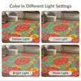 thumbnail image 7 of ODIKA 9'x12' Washable Area Rug Contrasting Pink Freeform Shapes Border Abstract Orange for Dining Room, Basement, Large Office, Non-Slip Chair-Friendly, 7 of 7