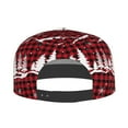 thumbnail image 4 of Fotbe Christmas Tree Buffalo Plaid Flat Bill Visor Cap Classic Snapback Hat Polyester Foam Trucker Hat Trucker Cap Adjustable Baseball Cap, 4 of 9