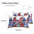 thumbnail image 3 of Waterproof Throw Pillow Covers Set of 2, 20x12 Inch American Flag Decorative Pillowcases Outdoor Pillow Slip Cushion Covers Set for Couch Tent Spring Garden Floral Birds House, 3 of 7