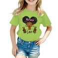 thumbnail image 3 of Girls Shirts Size 12-14 Cute Cartoon Graphic Tees Summer Clothes Short Sleeve T-Shirt Casual Round Neck Pullover Tops Gifts for Fashion Cool Girl Z02 Light Green 12-14 Years, 3 of 5