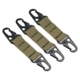 thumbnail image 1 of Clip de llave Uxcell para cinturón con hebilla para colgar, paquete de 3 en color oliva, 1 of 6