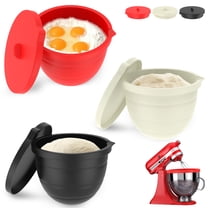 FYJUCPA 3Pcs Silicone Stand Mixer Liner with Lid Upgrade Thicken for 5 Qt Tilt Head Stand Mixer Foldable Silicone Mixer Bowl Liner Dishwasher Safe for Kitchen