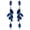 Blue Silver, variant on Cubic Zirconia Bridal Earrings - Sterling Silver Marquise Crystal Zircon Rhinestone CZ Cluster Floral Leaf Dangle Drop Earrings for Women，Wedding Party Prom Bride Bridesmaids Jewelry