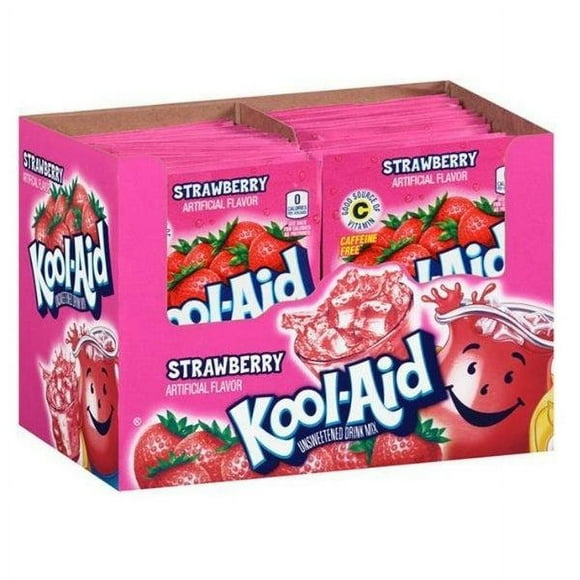 Kool-Aid Drink Mix Strawberry, 0.14 oz (3.9g) - Pack of 48