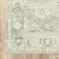 thumbnail image 2 of 5' X 7' Green And Ivory Oriental Power Loom Stain Resistant Area Rug, 2 of 5