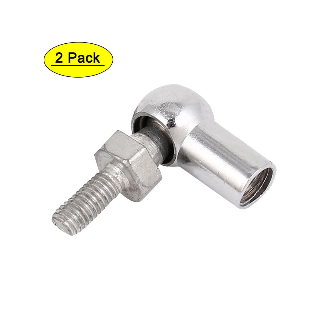 Unique Bargains 6mm Male 8mm Female Thread L Shape Ball Joint Rod End