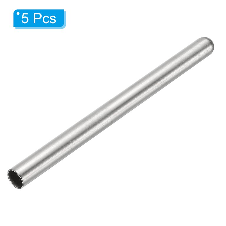 PATIKIL Stainless Steel Thermowell Pipes - 1/4" ID, 9/32" OD, 4" Length, 5 Pack For Brewing