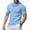 Light Blue, variant on Mens Waffle Casual Golf Shirts Solid Color Short Sleeve Polo Shirts Loose Lapel Ribbed Blouse