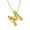 M, variant on Bubble Letter Necklace Gold Plated Balloon Initial Pendant With Bead Chain Jewelry Gift For Women