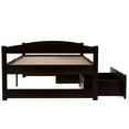thumbnail image 5 of Twin Size Platform Bed with 2 Drawers, Pine Wood Bedframe with Headboard Footboard Wood Slat Support No Box Spring Needed, 5 of 9