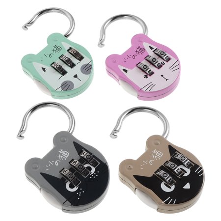 KAKOWELY 4Pcs Green Locker Locks for Bicycle Lock and Fences