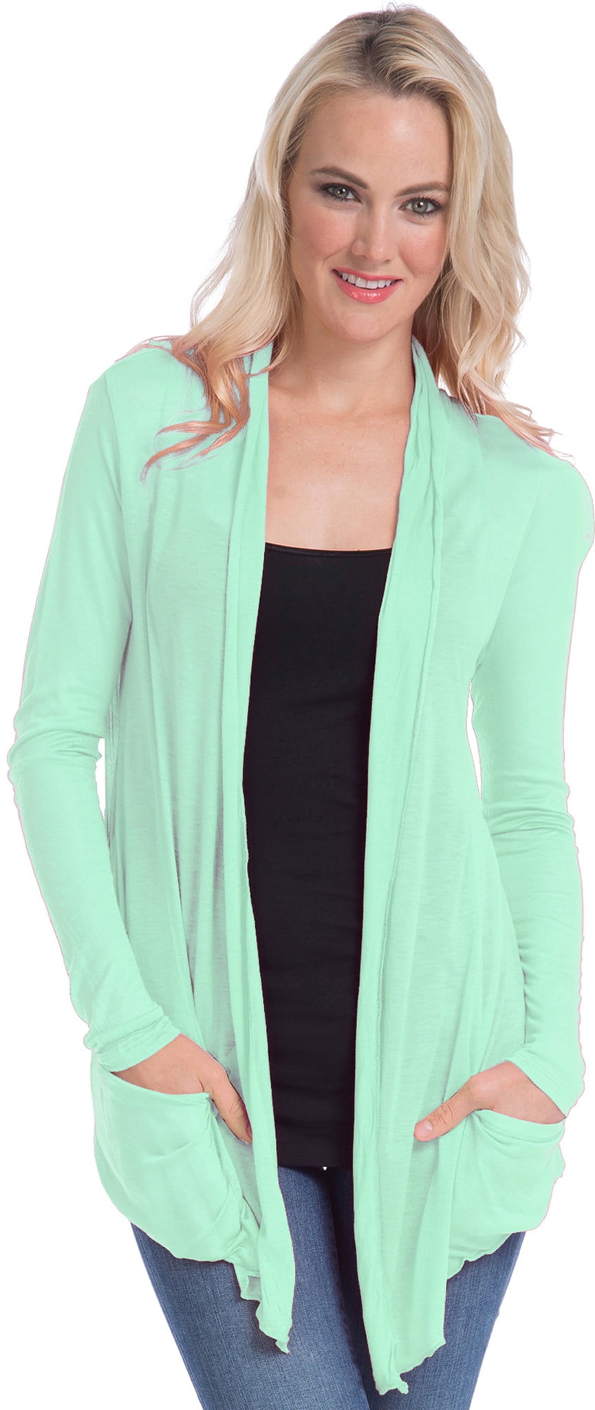 Semisheer Cardigan Coverup with Pockets