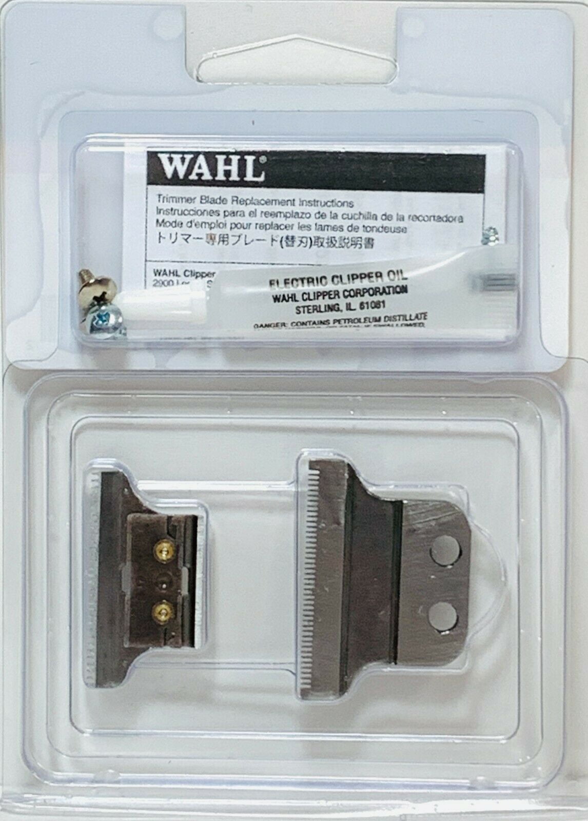 WAHL Detailer Li用替刃＃2215-700 フェードカット必需品 Wahl Detailer Li Gold Replacement T-Wide Blade Titanium DLC