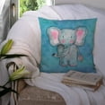 thumbnail image 3 of Carolines Treasures BB7372PW1414 Blue Elepant Watercolor Fabric Decorative Pillow  14Hx14W multicolor, 3 of 4