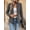 Black, variant on Women's Open Front Boucle Blazer, Lapel Long Sleeve Casual Business Jacket