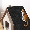 thumbnail image 3 of Alfombrilla autoadhesiva de 15.7 x 80 pulgadas, color negro para cubrir los arañazos de los gatos, protectores de muebles de gatos, protector de muebles antiarañazos, gris y blanco para sofá, 3 of 6