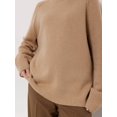 thumbnail image 5 of Women'S Oversized Sweaters Fall Outfits Trendy Crewneck Long Sleeves Knit Fashion Pullover Tops Camel Color L, 5 of 8