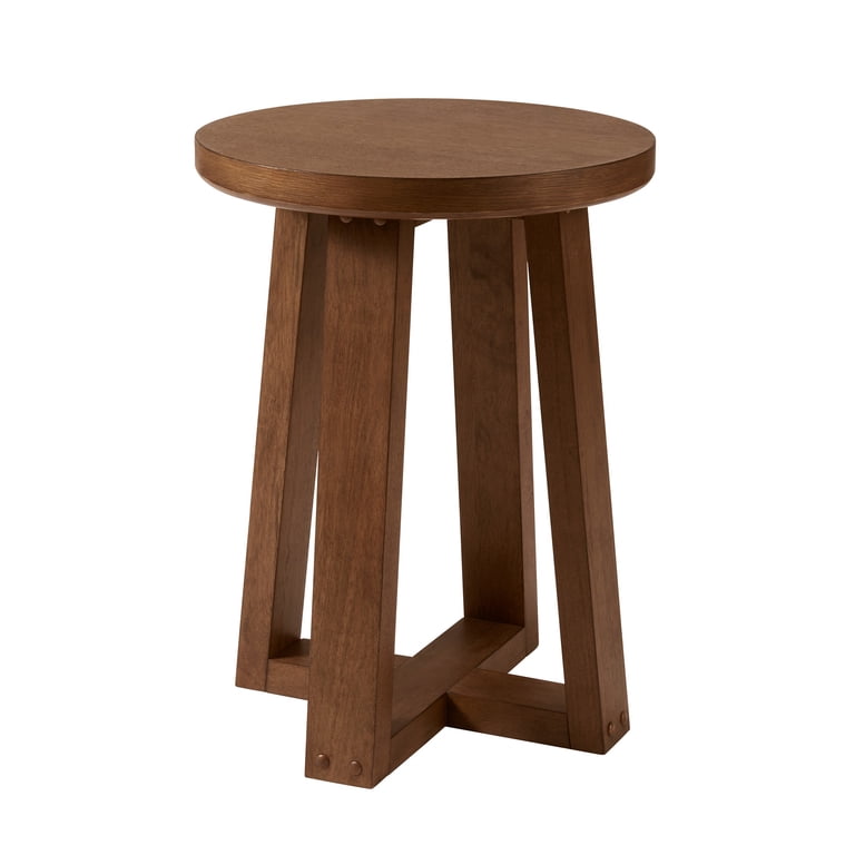 Better Homes & Gardens Ezra Round End Table, Walnut photo 6