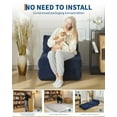 thumbnail image 4 of Garvee 3-in-1 Portable Folding Single Sofa Bed Sleeper Chair with Pillow, 34.25"x74.8"x8.66", Blue, 4 of 9