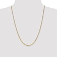 thumbnail image 2 of Solid 14k Yellow Gold 2.2mm Flat Beveled Curb Cuban Chain Necklace - with Secure Lobster Lock Clasp 24", 2 of 6