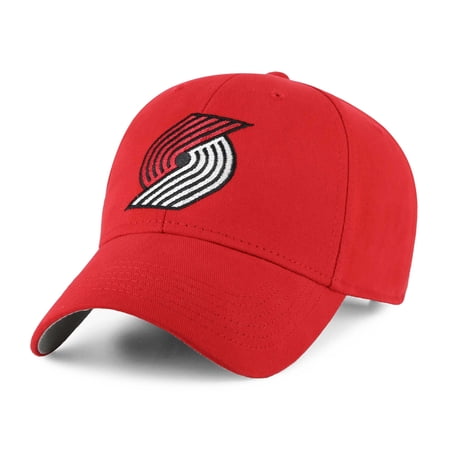 Men s Red Portland Trail Blazers Logo Adjustable Hat