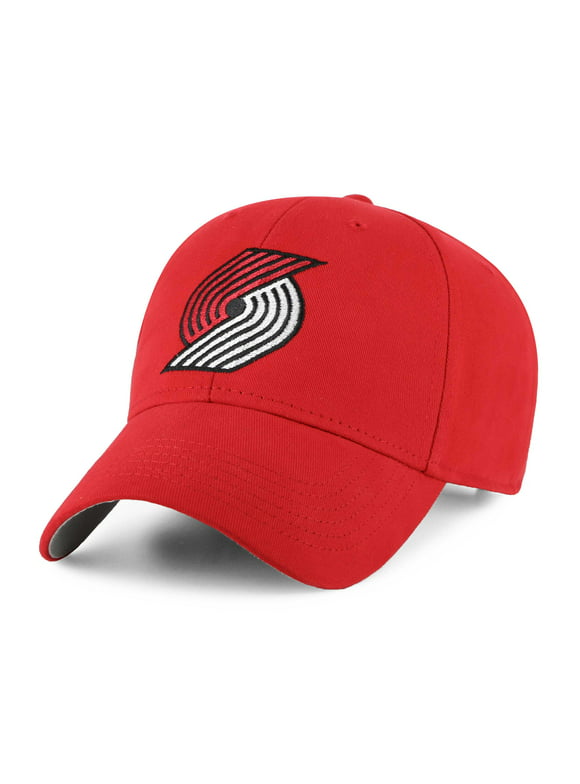 Men's Red Portland Trail Blazers Logo Adjustable Hat