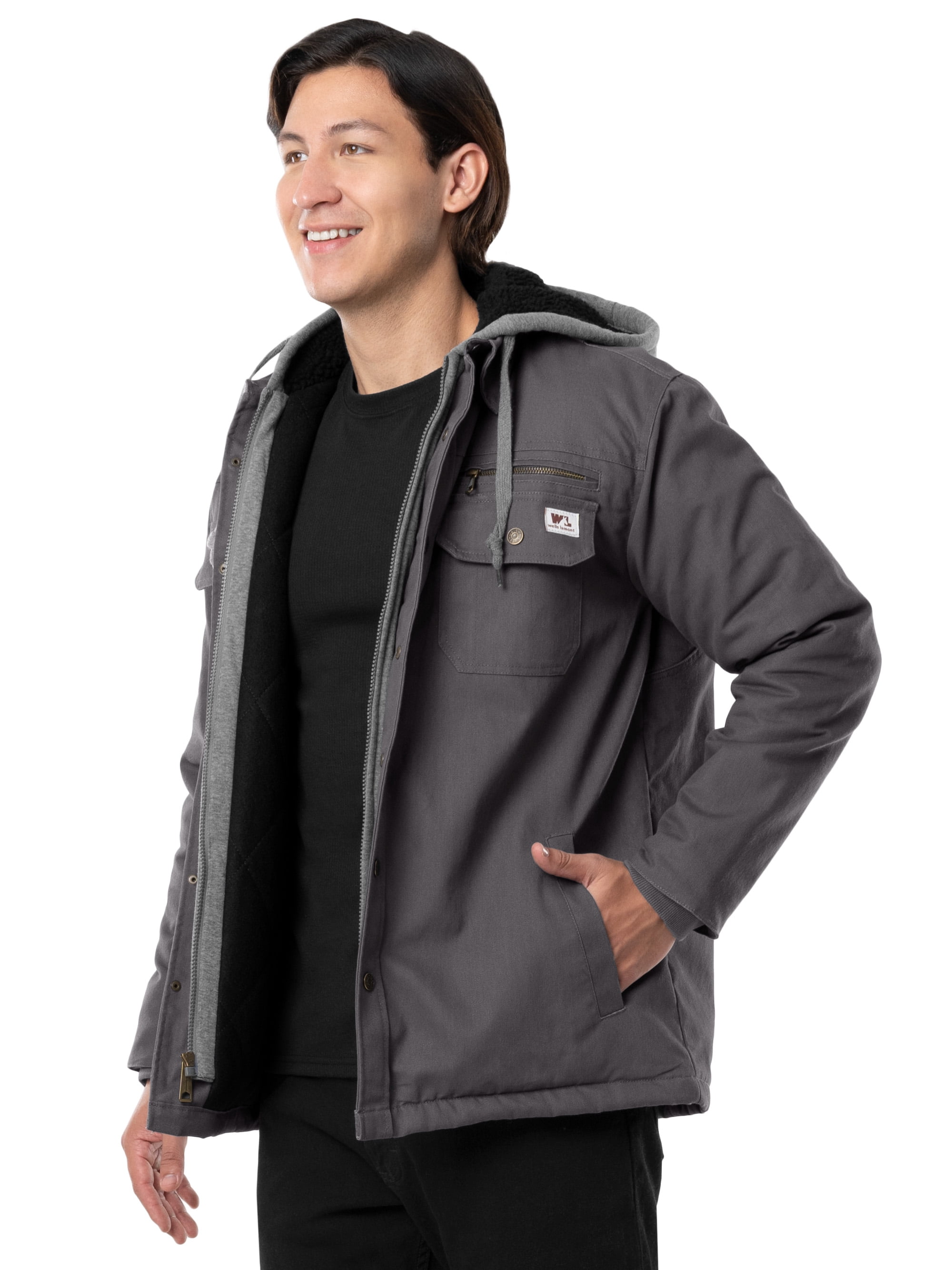 Wells Lamont Quilted Flex Canvas Thermal Sherpa Lined Shirt Jacket