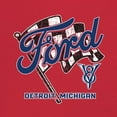 thumbnail image 3 of Ford V8 Detroit Michigan Sweatshirt Checkered Flag American Muscle Car Racing Mustang Shelby GT Performance Hoodie, 3 of 7