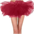 thumbnail image 3 of hcuribad Skirts for Women Tutus for Women Carnival Skirt Adult Tulle Skirt 6 Layered Tutu Gown Skirt Women Classic Princess Fluffy Ballet Skirts Hot Pink S, 3 of 5