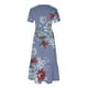 thumbnail image 4 of Vestido de Manga Corta para Mujeres Vestido de Verano de Cuello Redondo Impreso, Poliéster de Tamaño Verdadero Diario Y Vestido de Fiesta, 4 of 4
