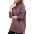 thumbnail image 1 of Free People Womens Ottoman Slouchy Tunic Sweater, Brown, Small, 1 of 6