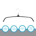 thumbnail image 4 of SSWBasics Rubberized Hangers - Black Metal - 16 inch - Case of 20, 4 of 7