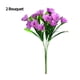thumbnail image 4 of Cateissary 2 uds 5 tenedores 15 cabezas girasol Artificial estilo rústico decoración Floral del hogar Flores artificiales púrpura, 4 of 6