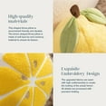 thumbnail image 3 of Soft Lemon Shaped Throw Pillow, Fruit Themed Shaped Cushions, Decorative Shaped Cushion for Couch, 10" x 11.5" Yellow, 1 Pack, 3 of 6