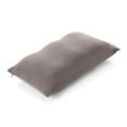 thumbnail image 2 of Premium Microbead Bed Pillow, Medium Extra Fluffy But Supportive - Ultra Comfortable Sleep with Silk Like Anti Aging Cover 85% spandex/ 15% nylon Breathable, Cooling Stone Gray, 2 of 5