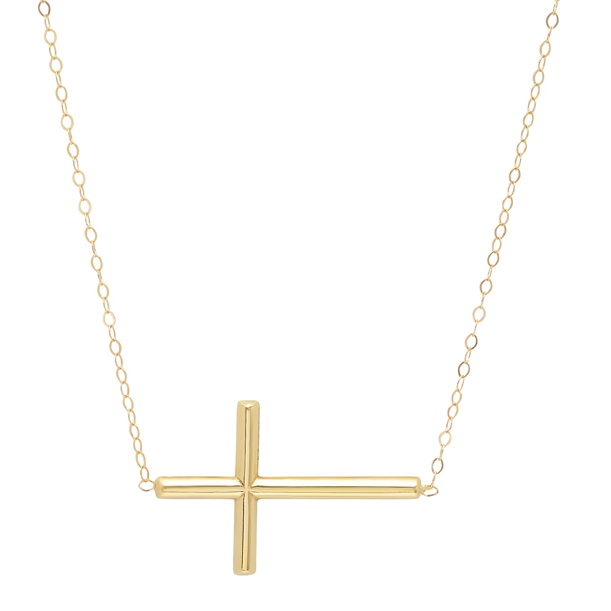 PORI JEWELERS - Pori Jewelers 14K Solid Gold Sideway Cross ...