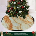 thumbnail image 6 of FMSHPON Funny Marble Xmas Christmas Tree Skirt Stand Mat for Holiday Party Decoration Indoor Outdoor 48 inches, 6 of 6